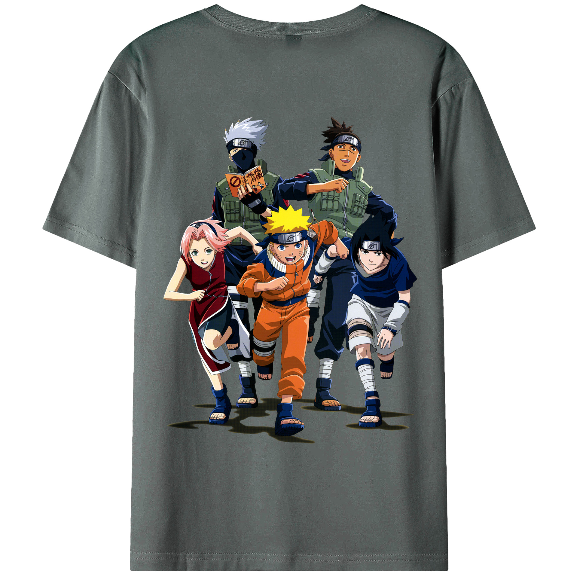 （画像用） NARUTO -ナルト- うずまき ナルト Uzumaki Naruto 綿100％ メンズ半袖Tシャツ（バックプリント） 通気性